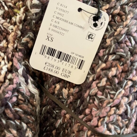 NWT Free People Multicolour Brown/White Confetti Cardigan - Picture 3 of 3